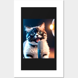 Singing Cat - Modern Digital Art Posters and Art